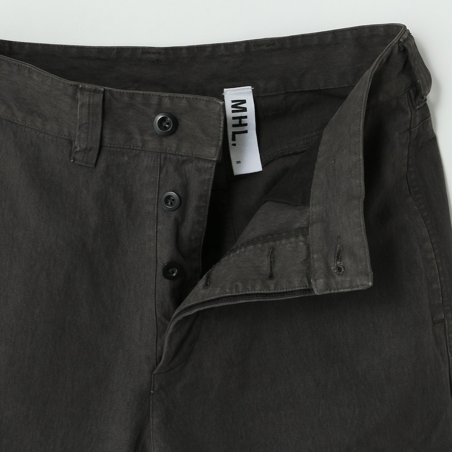 UNEVEN COTTON CANVAS TROUSERS