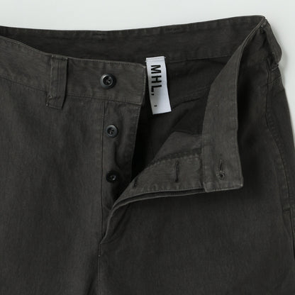 UNEVEN COTTON CANVAS TROUSERS