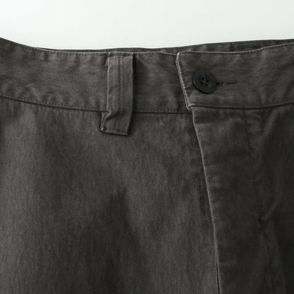 UNEVEN COTTON CANVAS TROUSERS