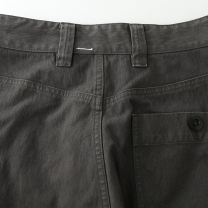 UNEVEN COTTON CANVAS TROUSERS