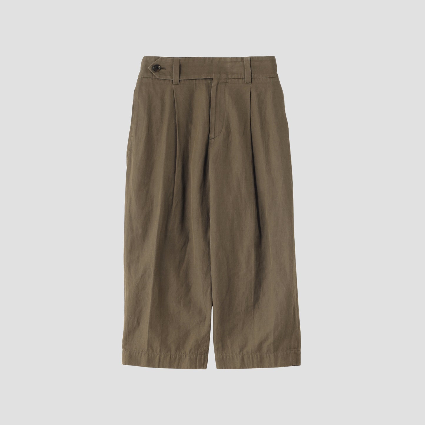 HIGH TWIST LINEN COTTON TWILL TROUSERS