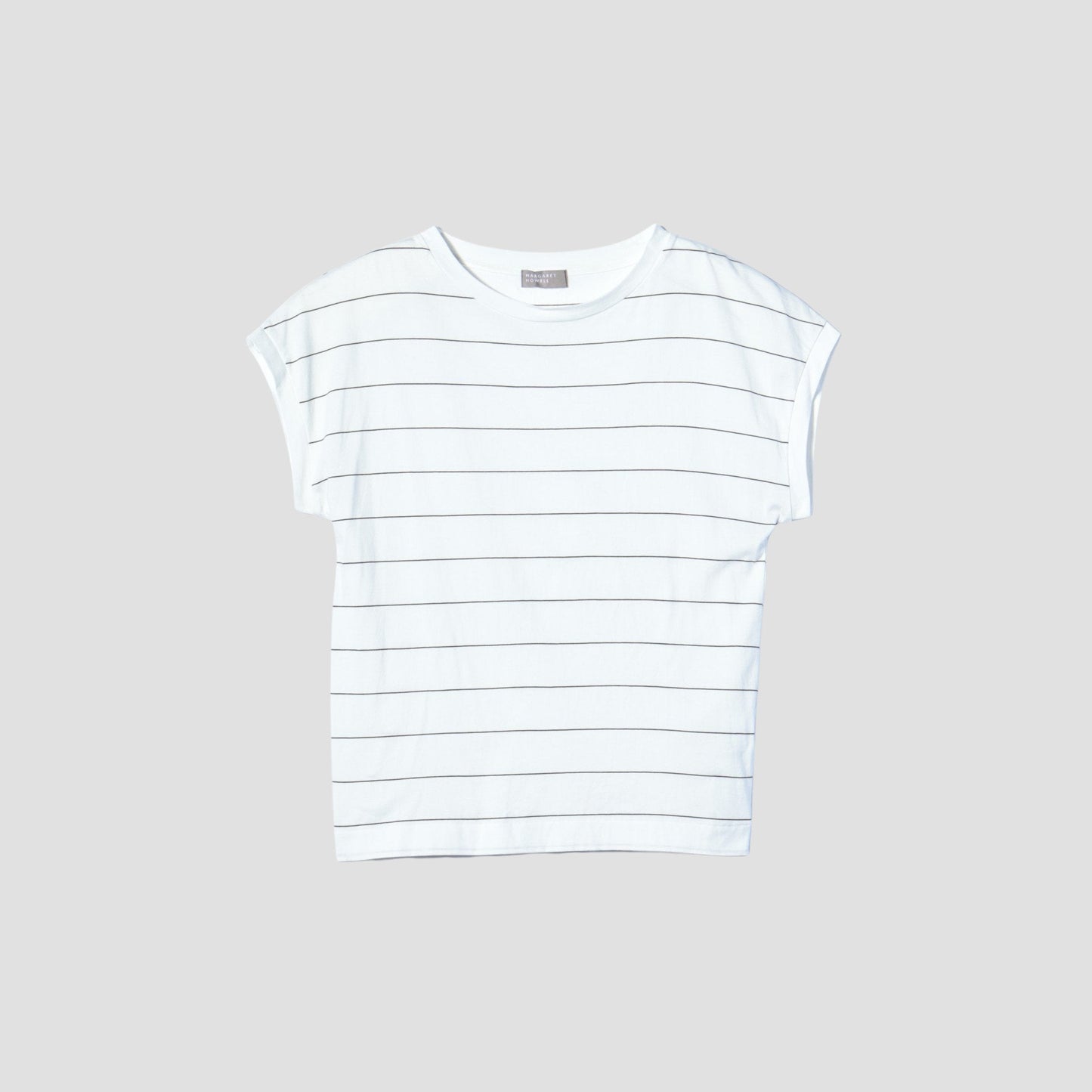 COTTON STRIPE SLOUCHY T SHIRT JERSEY