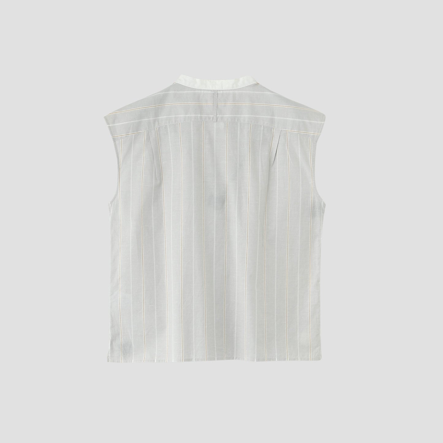 WIDE PJ STRIPE COTTON LINEN SHIRT