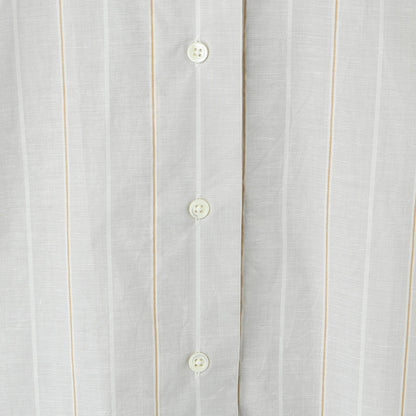 WIDE PJ STRIPE COTTON LINEN SHIRT