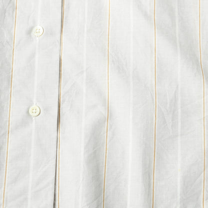 WIDE PJ STRIPE COTTON LINEN SHIRT