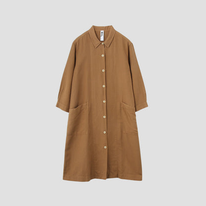 DRY COTTON LINEN TWILL DRESS