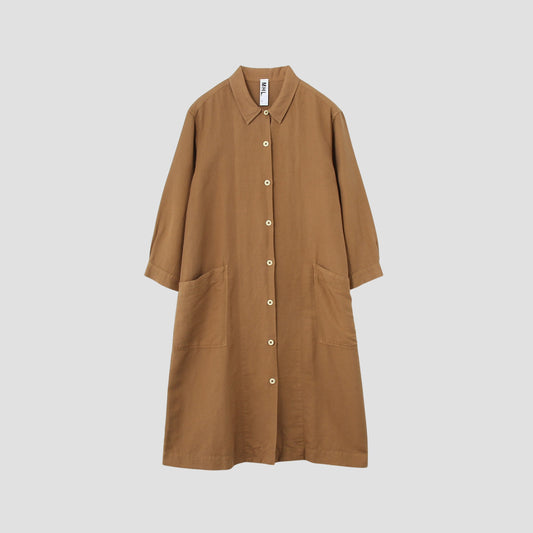 DRY COTTON LINEN TWILL DRESS