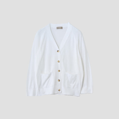 SUPERFINE COTTON CARDIGAN KNIT
