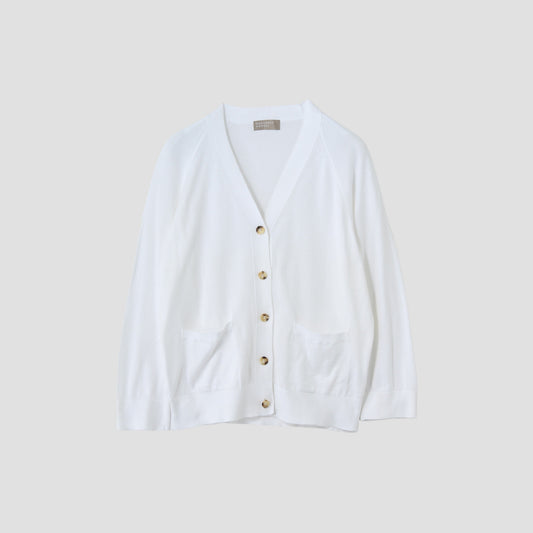 SUPERFINE COTTON CARDIGAN KNIT