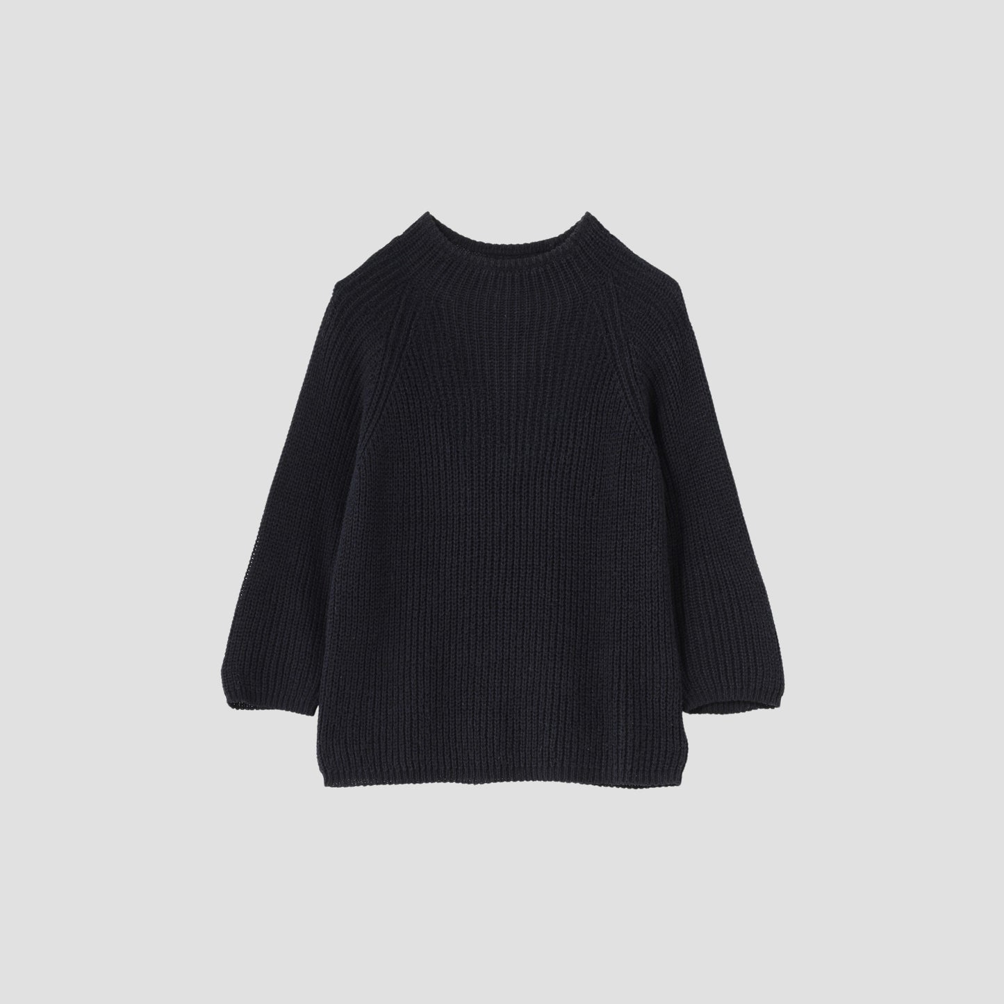 LINEN COTTON RIB JUMPER KNIT