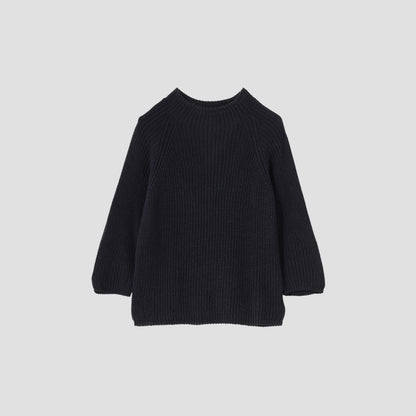 LINEN COTTON RIB JUMPER KNIT