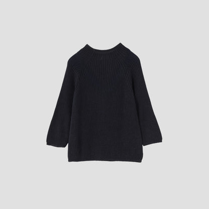 LINEN COTTON RIB JUMPER KNIT