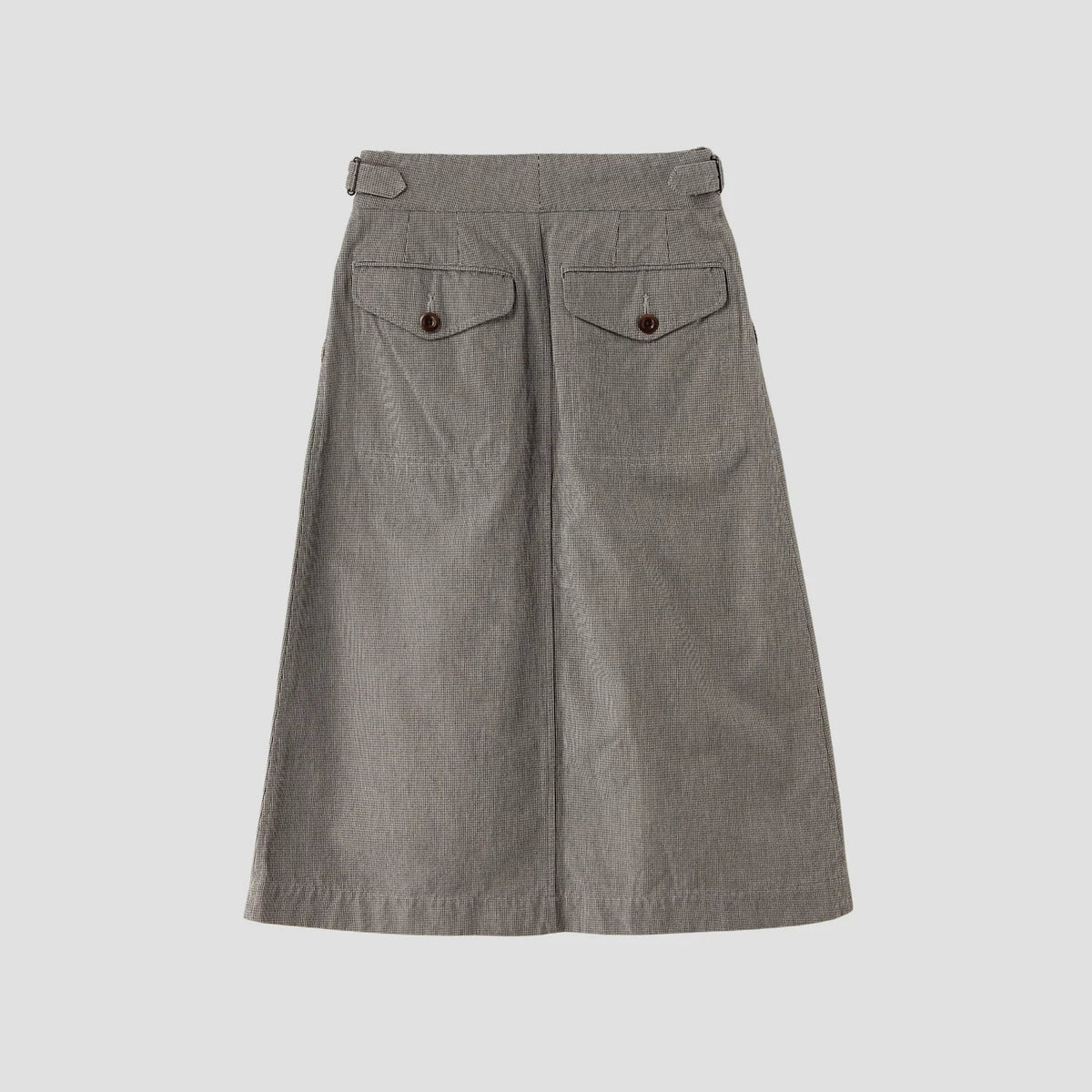 CHEF CHECK COTTON WOOL SKIRT