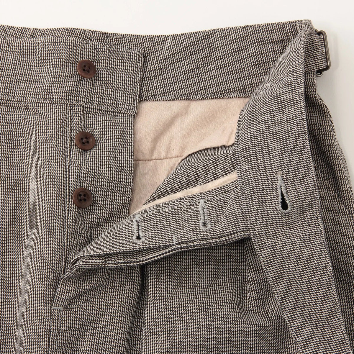 CHEF CHECK COTTON WOOL SKIRT