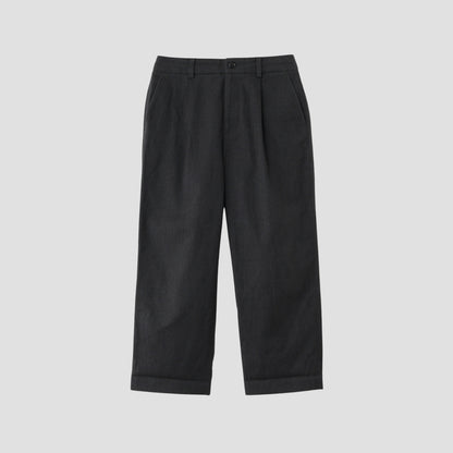BRUSHED COTTON WOOL TROUSERS