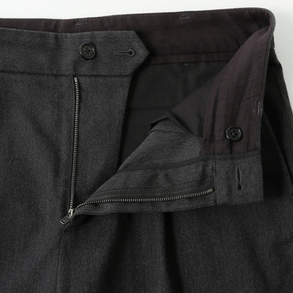 BRUSHED COTTON WOOL TROUSERS
