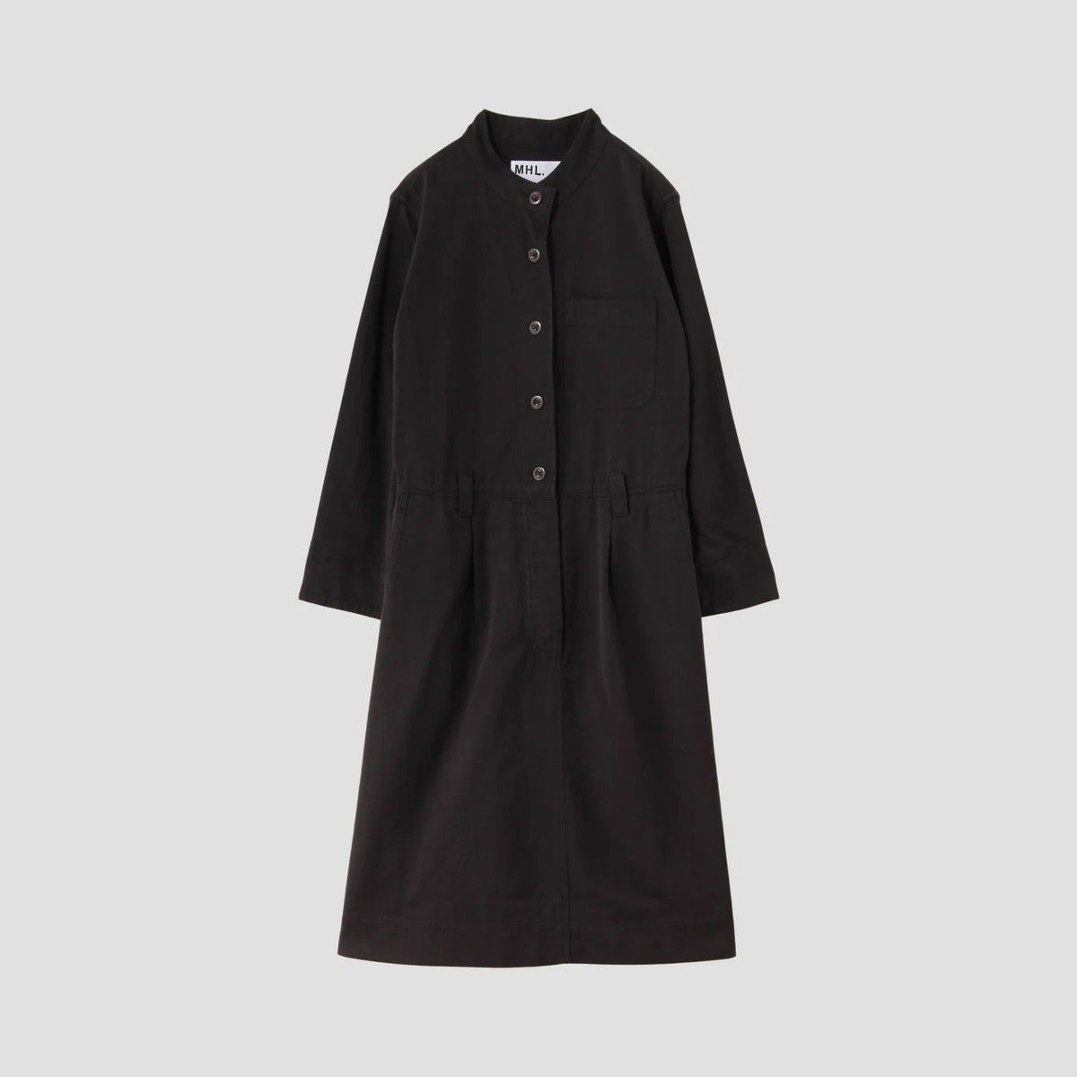 TWISTED YARN COTTON TWILL DRESS
