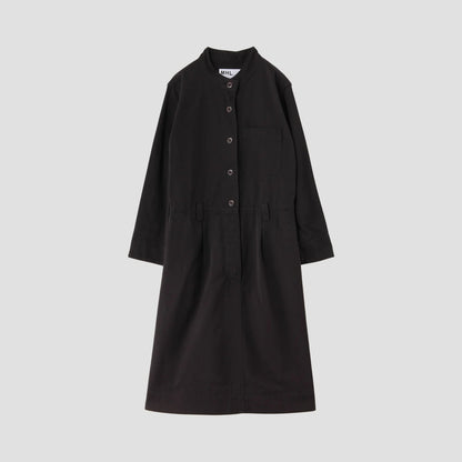 TWISTED YARN COTTON TWILL DRESS