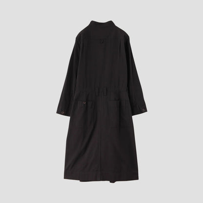 TWISTED YARN COTTON TWILL DRESS