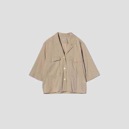 PIECE DYED WASHED COTTON SHIRT