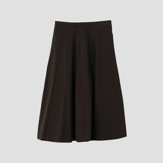 YARN DYE COTTON BLEND SKIRT