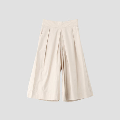WASHED COTTON POPLIN TROUSERS