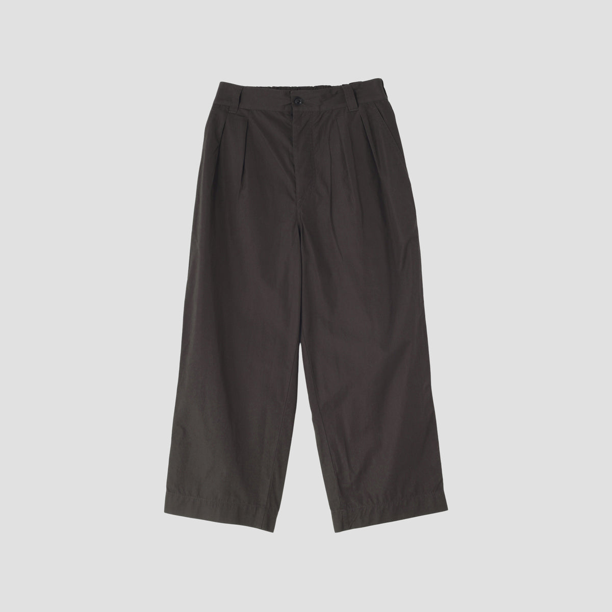 FINE COMPACT COTTON POPLIN TROUSERS