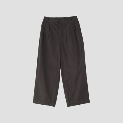FINE COMPACT COTTON POPLIN TROUSERS