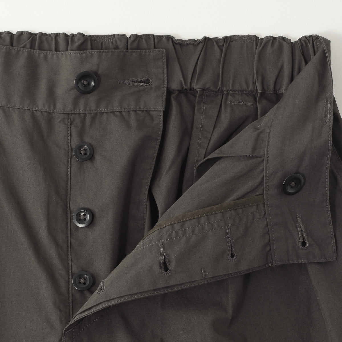FINE COMPACT COTTON POPLIN TROUSERS