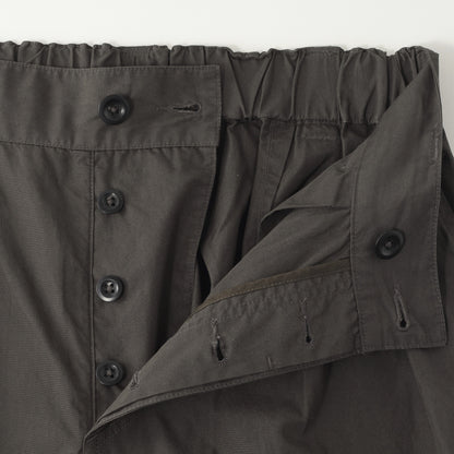 FINE COMPACT COTTON POPLIN TROUSERS