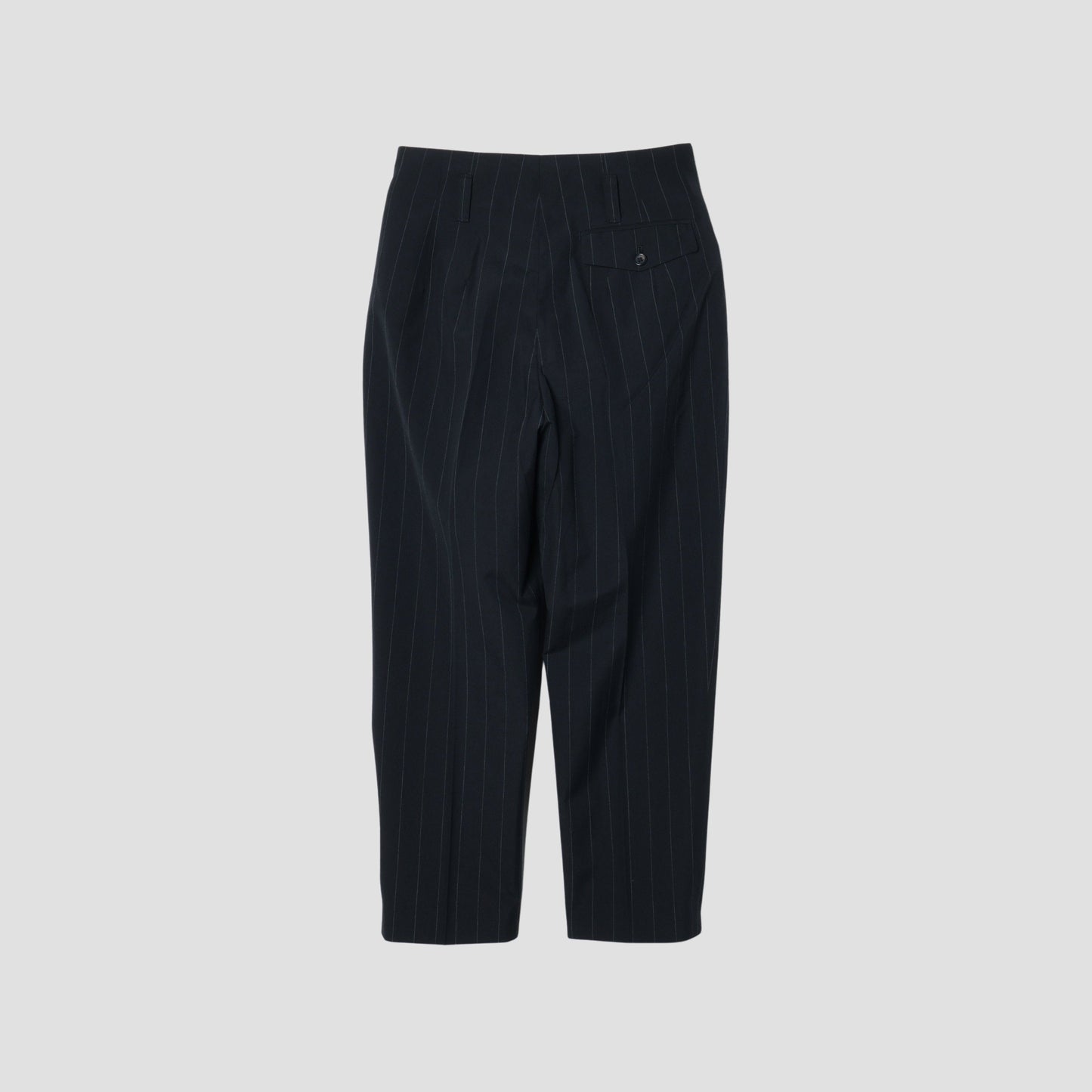 WIDE PINSTRIPE WOOL TROUSERS