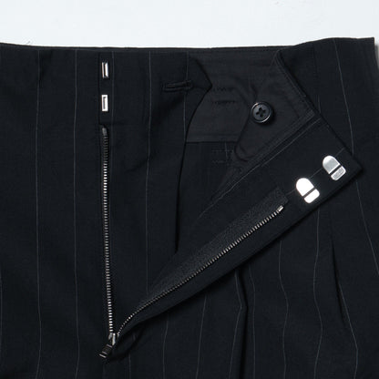 WIDE PINSTRIPE WOOL TROUSERS
