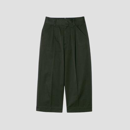DENSE FINE COTTON TWILL TROUSERS