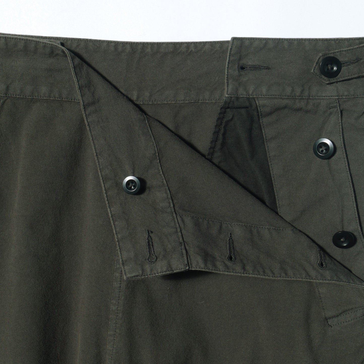 ROUGH COTTON CANVAS TROUSERS