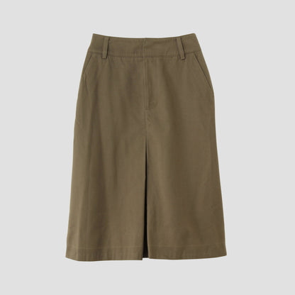 BRUSHED COTTON WOOL SKIRT