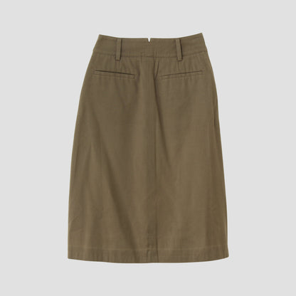 BRUSHED COTTON WOOL SKIRT