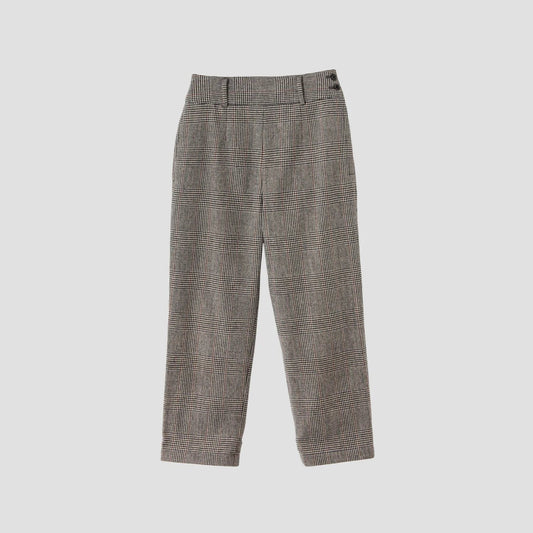 MULTI CHECK WOOL TROUSERS