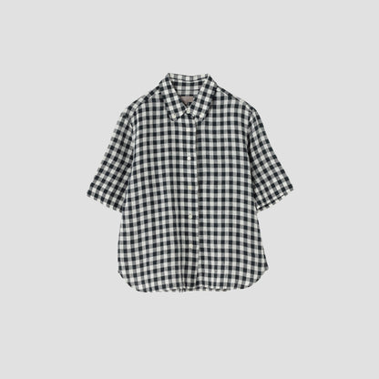 LARGE GINGHAM LINEN SHIRT