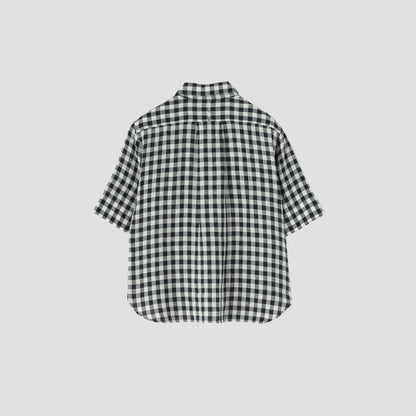 LARGE GINGHAM LINEN SHIRT
