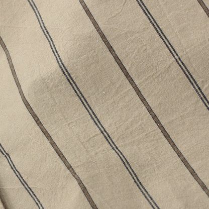 WIDE STRIPE COTTON LINEN SHIRT