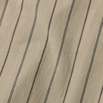 WIDE STRIPE COTTON LINEN SHIRT