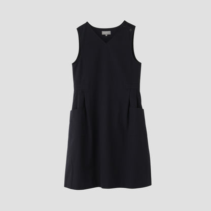 WOOL COTTON PLAINWEAVE DRESS