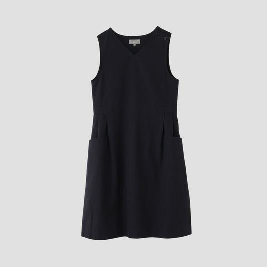 WOOL COTTON PLAINWEAVE DRESS