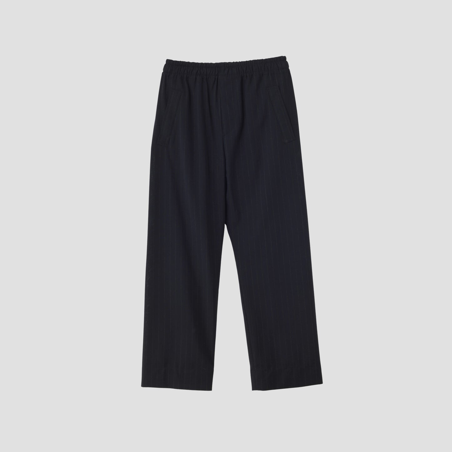WOOL PINSTRIPE TROUSERS