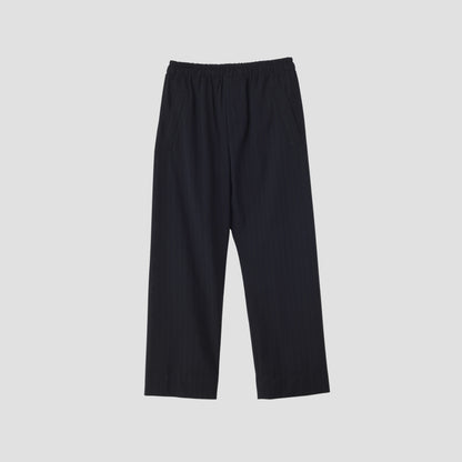 WOOL PINSTRIPE TROUSERS