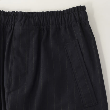 WOOL PINSTRIPE TROUSERS