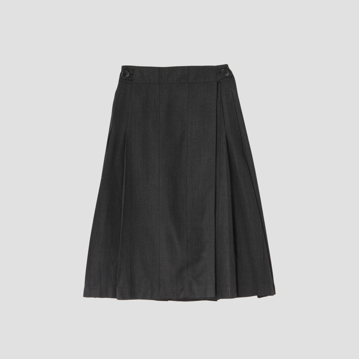 LARGE CHECK WOOL COTTON SKIRT