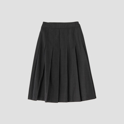 LARGE CHECK WOOL COTTON SKIRT