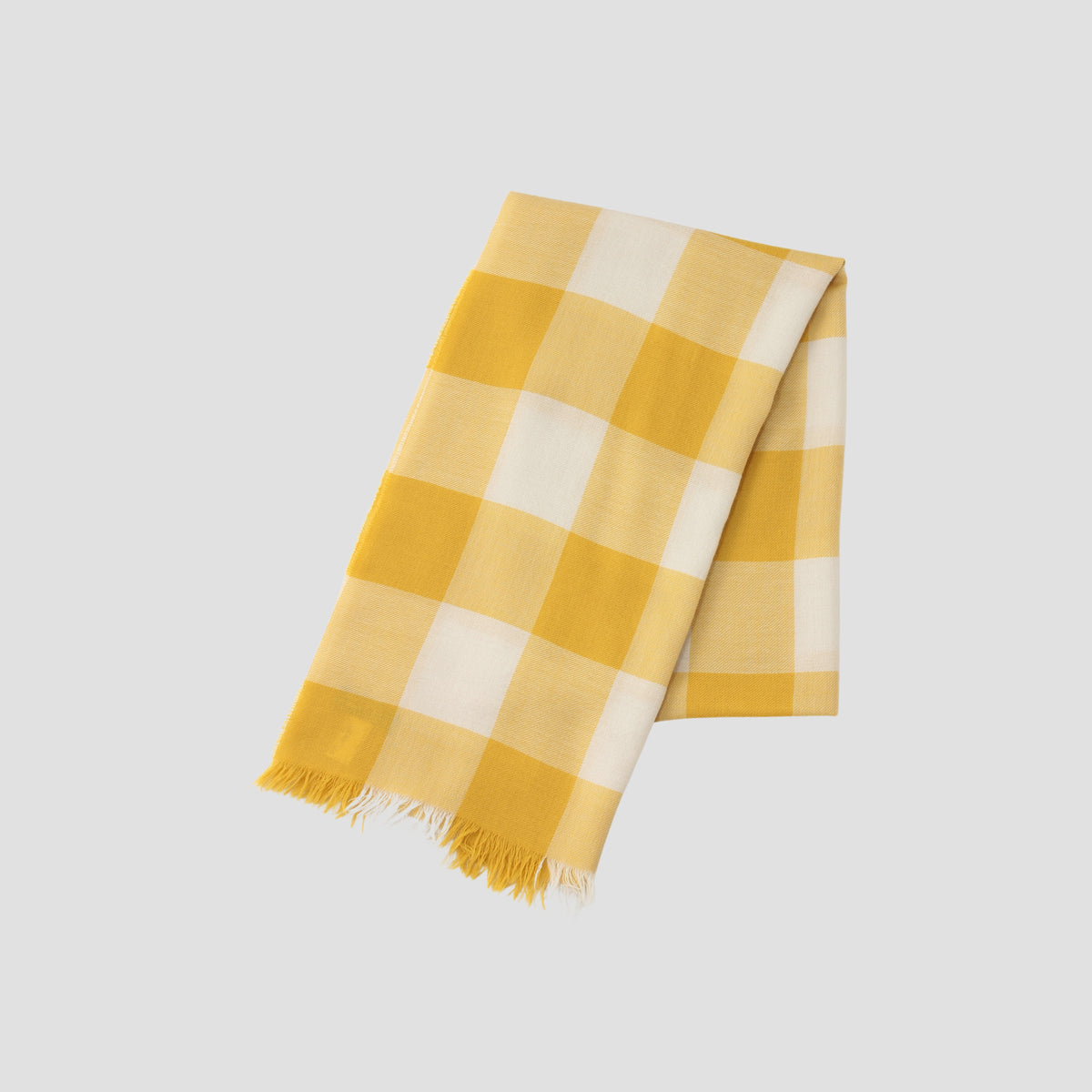 LARGE CHECK WOOL SCARF