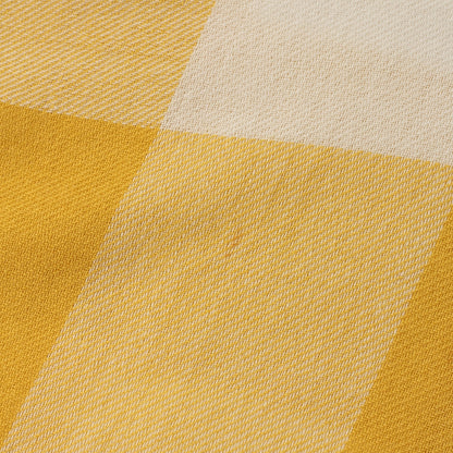 LARGE CHECK WOOL SCARF